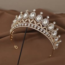 Диадема-обруч со стразами металлическая (31616)