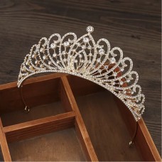 Диадема-обруч со стразами металлическая (31618)