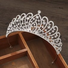 Диадема-обруч со стразами металлическая (31619)