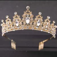 Диадема-обруч с гребнем со старазами металическая (31622)