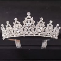 Диадема-обруч с гребнем со старазами металическая (31623)