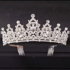 Диадема-обруч с гребнем со старазами металическая (31623)