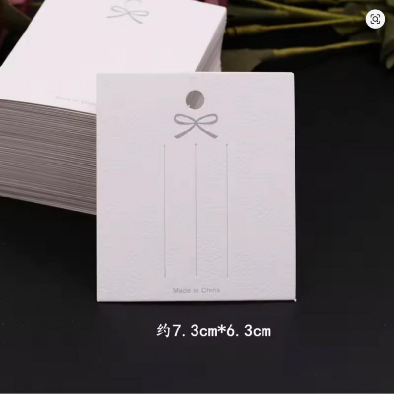 Планшетки бирки для товара картонные 100шт белые (31608)