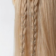 Набор колец для волос 14мм серебристый (31817)