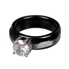 Кольцо керамическое черное (размер 6) 251-17635