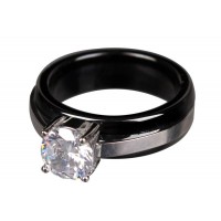 Кольцо керамическое черное (размер 9) 251-17666