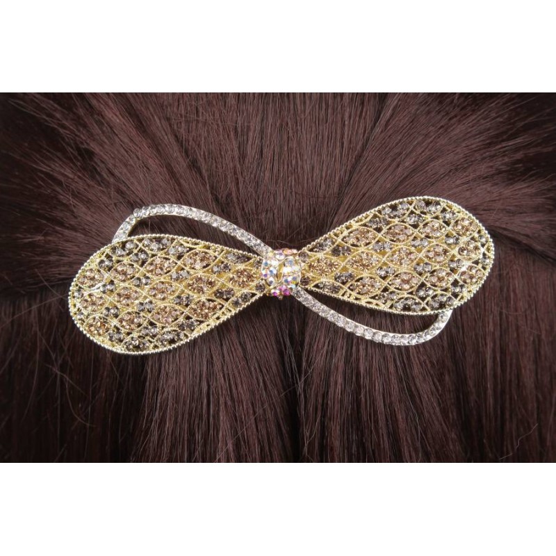 Заколка автоматическая металлическая 9 см 1-197556