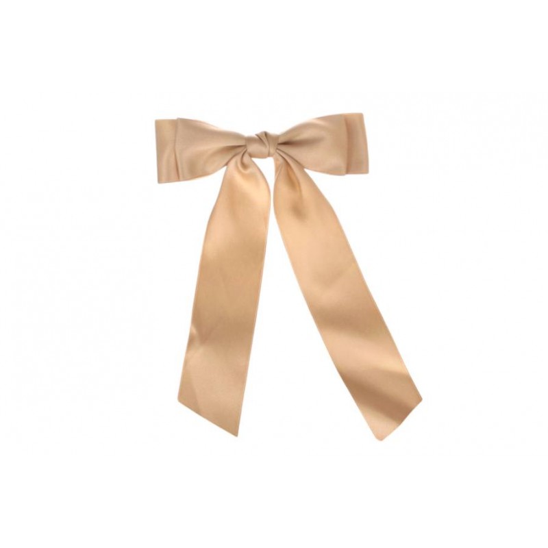 Заколка автоматическая бант коричневая 1-211092