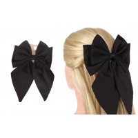 Заколка автоматическая бант черная 1-211191