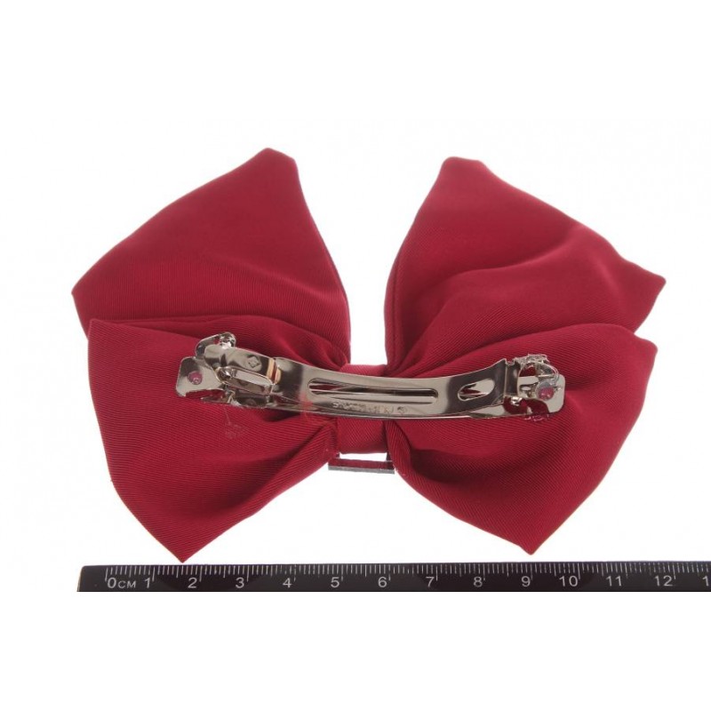 Заколка автоматическая бант красная 1-211061