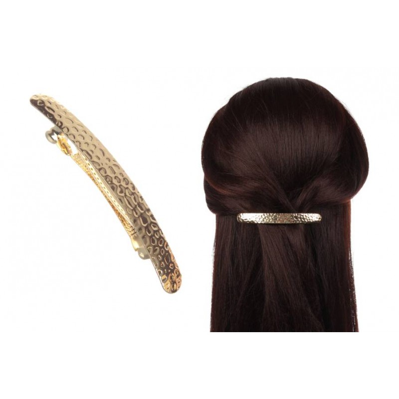 Заколка для волос автоматическая (золото) 1-210774
