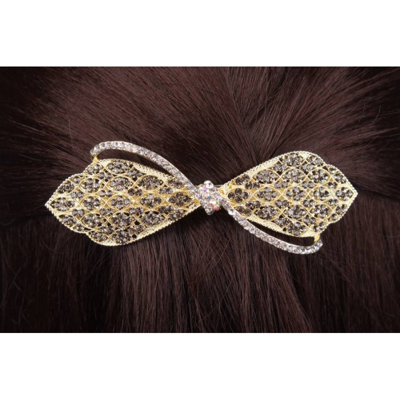 Заколка автоматическая металлическая 9 см 1-197549