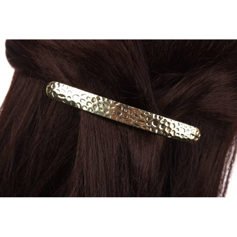 Заколка для волос автоматическая (золото) 1-210774