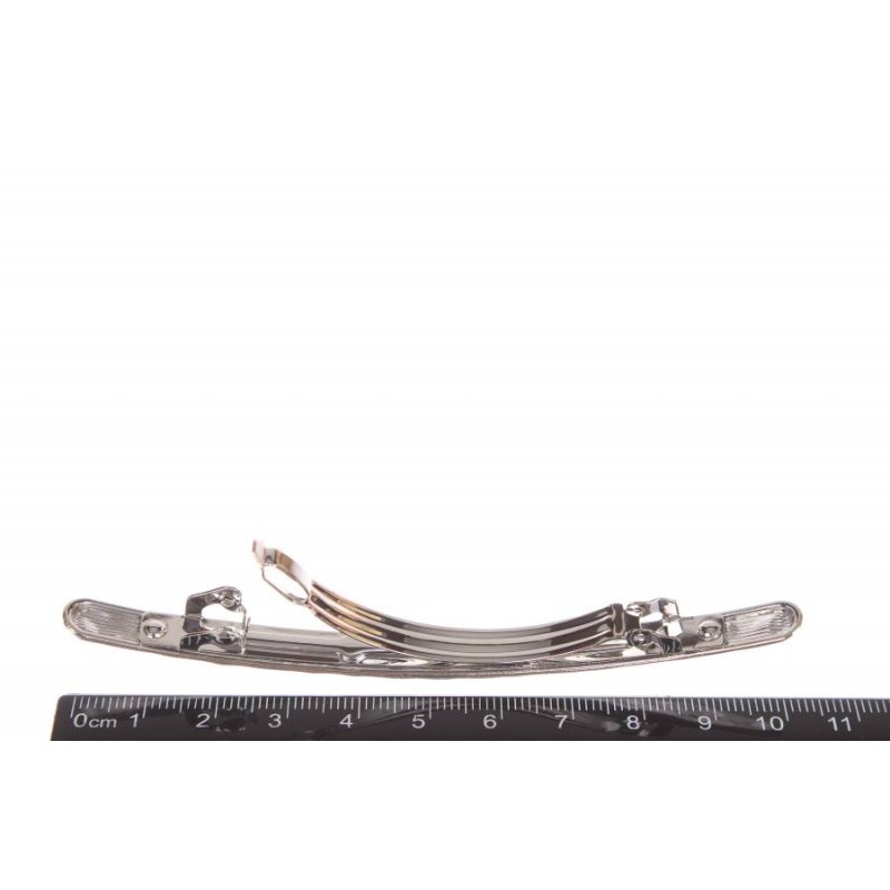 Заколка для волос автоматическая (серебро) 1-210842