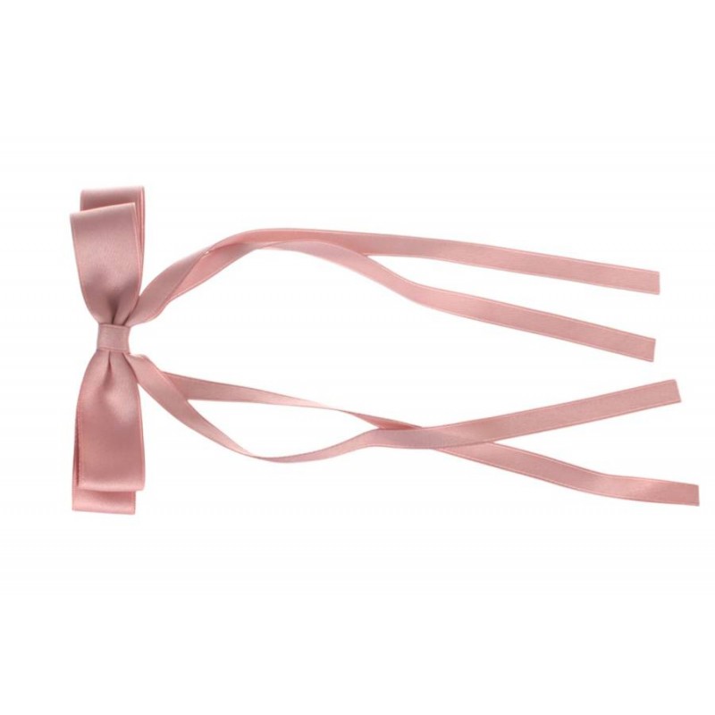 Заколка автоматическая бант розовая 1-211115
