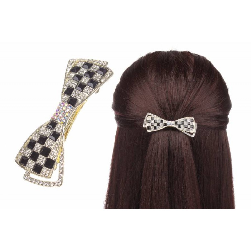 Заколка автоматическая металлическая 7 см 1-197495