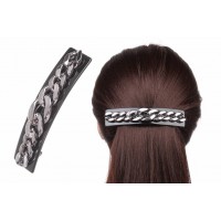 Заколка автоматическая серебро 11см 1-192933