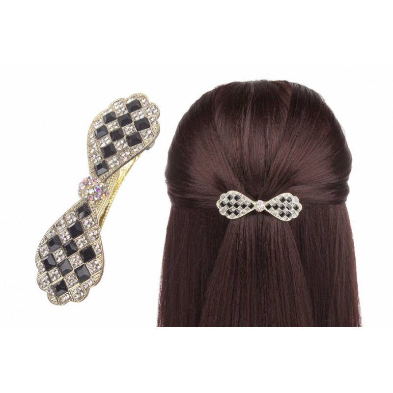 Заколка автоматическая металлическая 7 см 1-197488