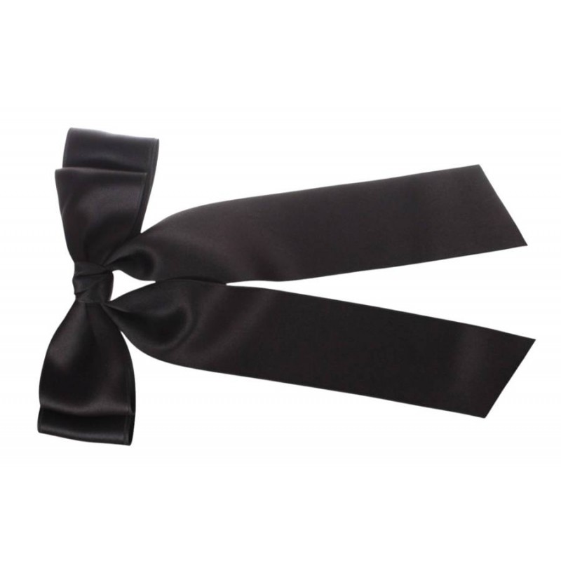 Заколка автоматическая бант черная 1-211108