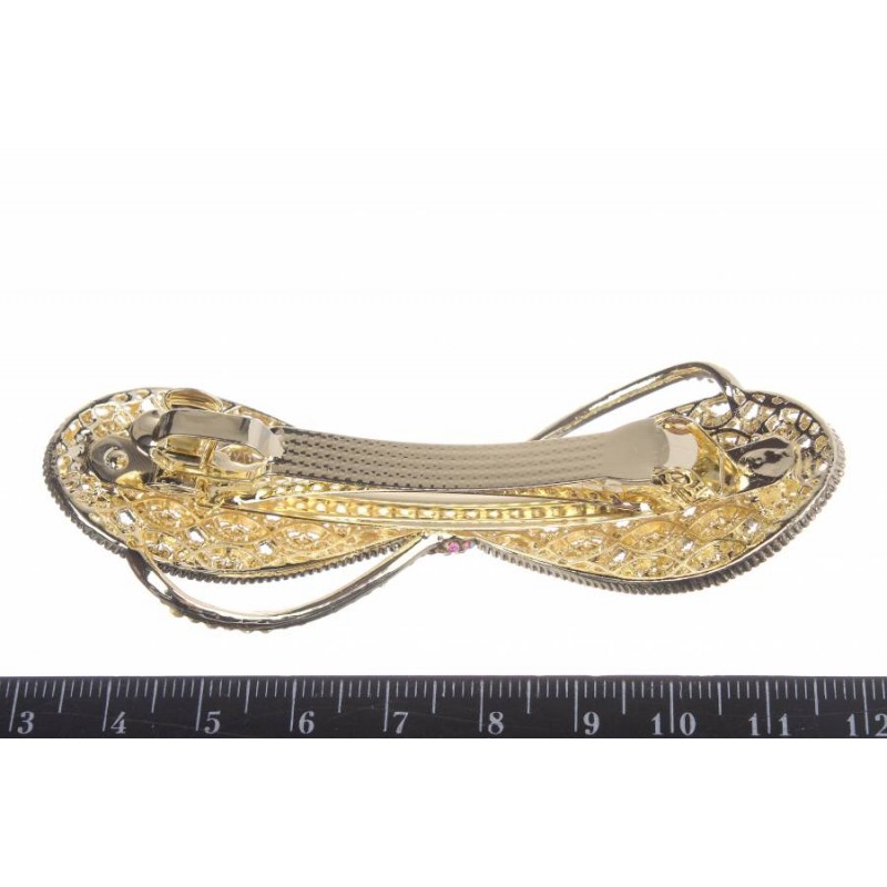 Заколка автоматическая металлическая 9 см 1-197556