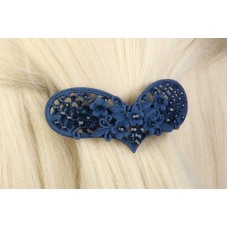 Заколка для волос оригинальной формы со стразами и бусинами 11-18957