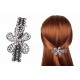 Заколка для волос украшенная цветочком со стразами