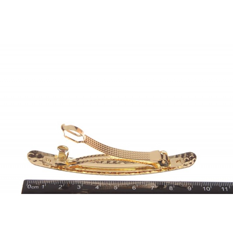 Заколка для волос автоматическая (золото) 1-210774