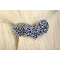 Заколка для волос оригинальной формы со стразами и бусинами 11-19060