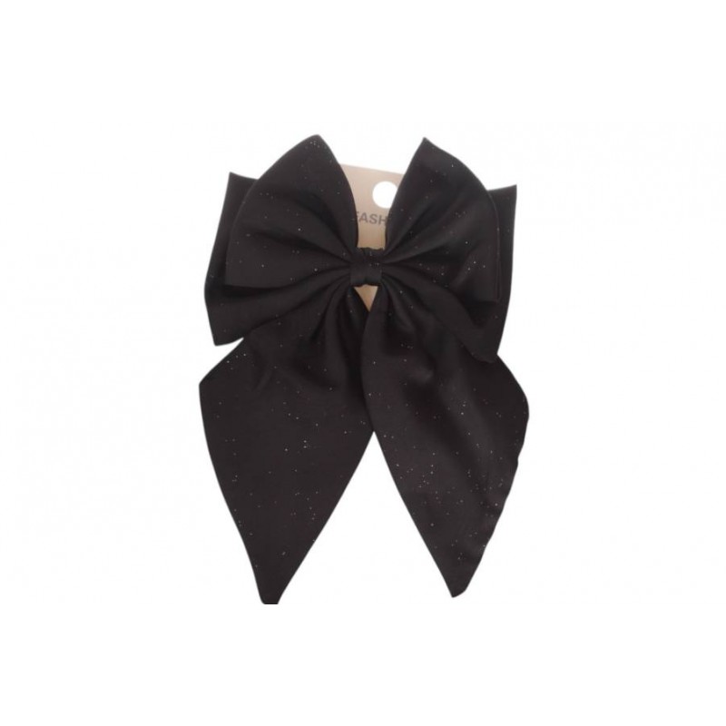 Заколка автоматическая бант черная 1-211191