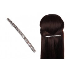 Заколка для волос автоматическая (серебро) 1-210842