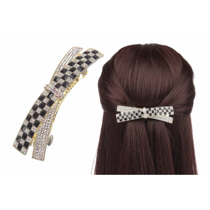 Заколка автоматическая металлическая 9 см 1-197501