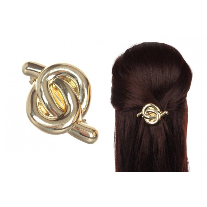 Заколка для волос автоматическая (золото) 1-210859