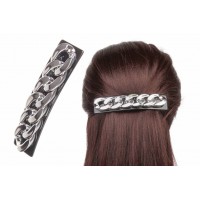 Заколка автоматическая серебро 11см 1-192919