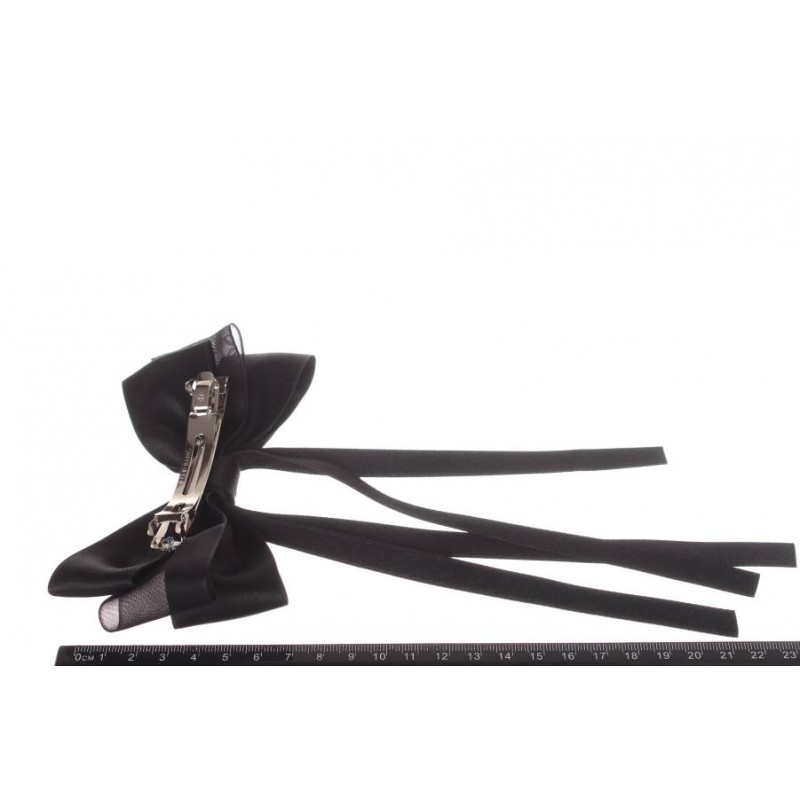Заколка автоматическая бант черная 1-211184