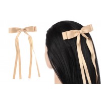 Заколка автоматическая бант коричневая 1-211122