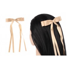 Заколка автоматическая бант коричневая 1-211122