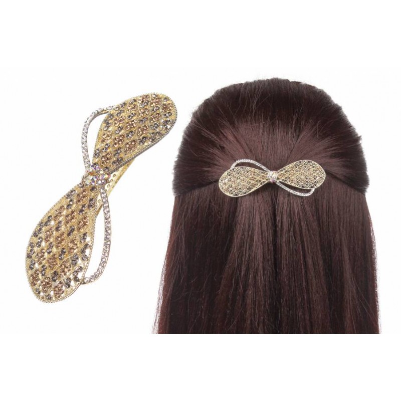 Заколка автоматическая металлическая 9 см 1-197556