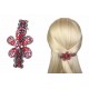 Заколка для волос украшенная цветочком со стразами