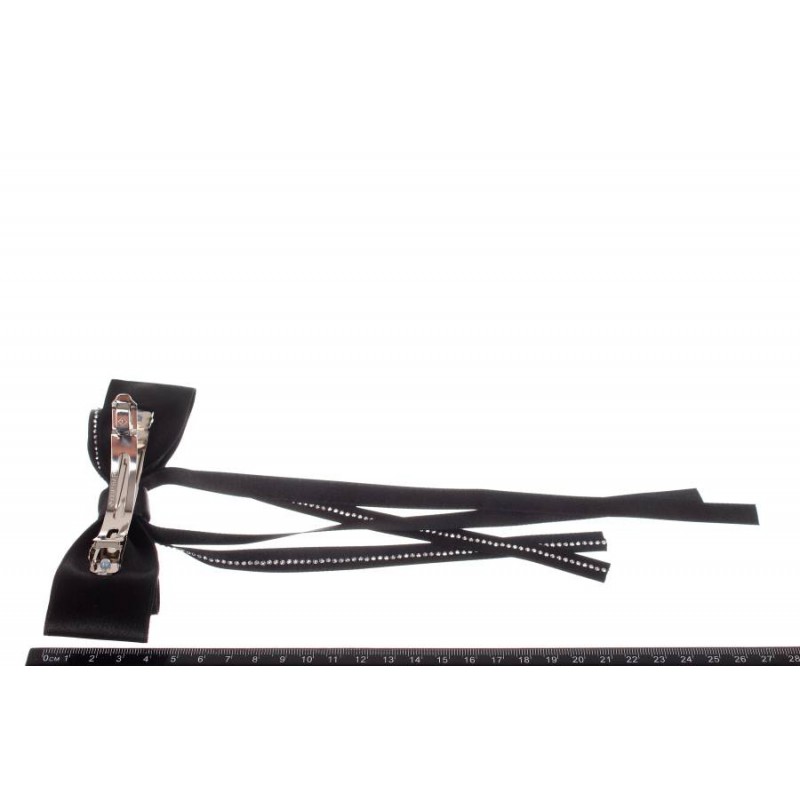 Заколка автоматическая бант черная 1-211214