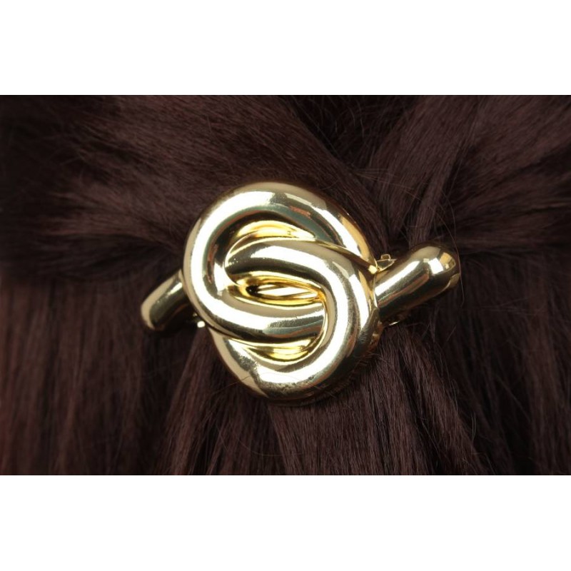 Заколка для волос автоматическая (золото) 1-210859