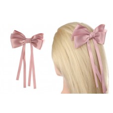 Заколка автоматическая бант розовая 1-211160
