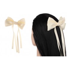 Заколка автоматическая бант бежевая 1-211153