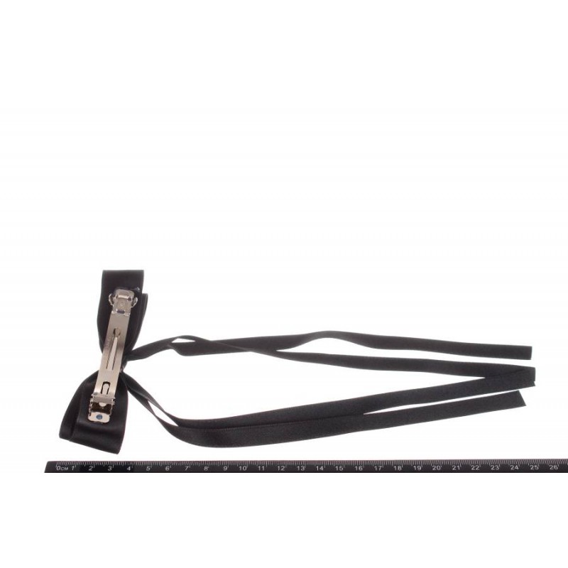 Заколка автоматическая бант черная 1-211146