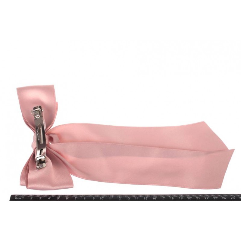 Заколка автоматическая бант розовая 1-211085