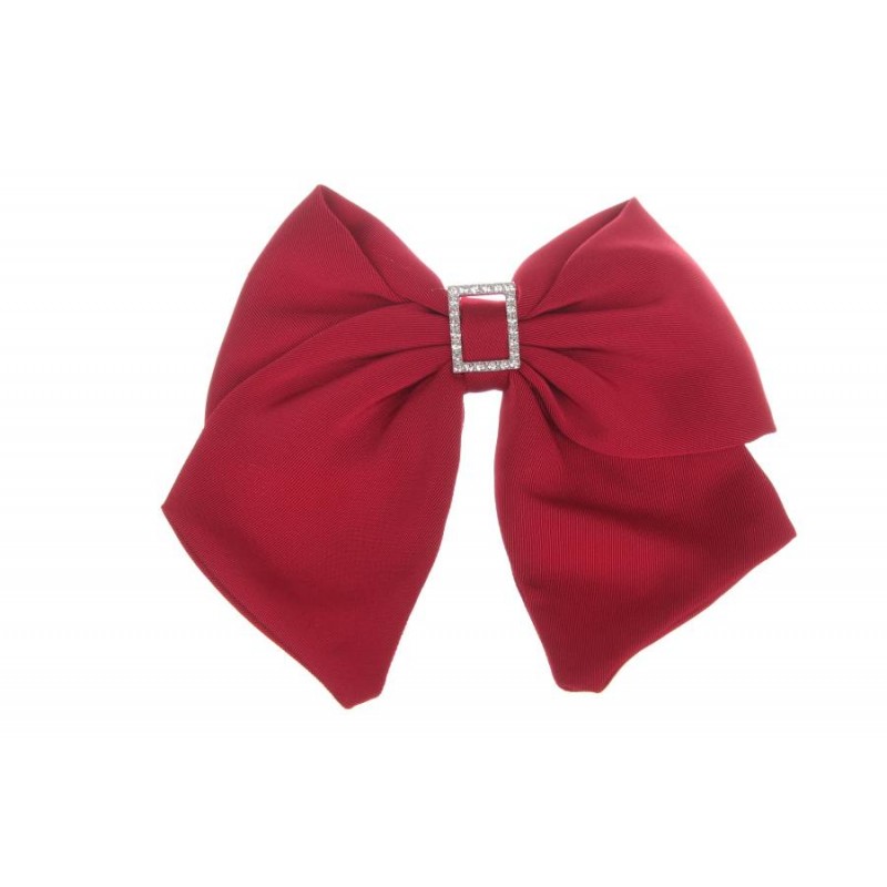 Заколка автоматическая бант красная 1-211061