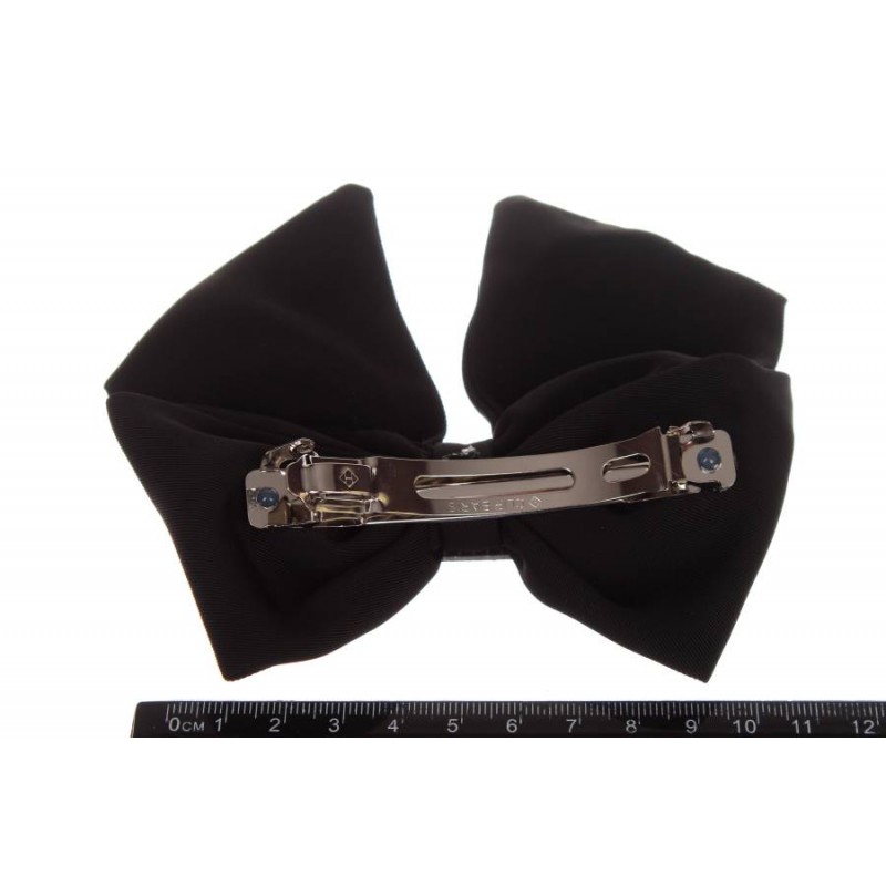 Заколка автоматическая бант черная 1-211078