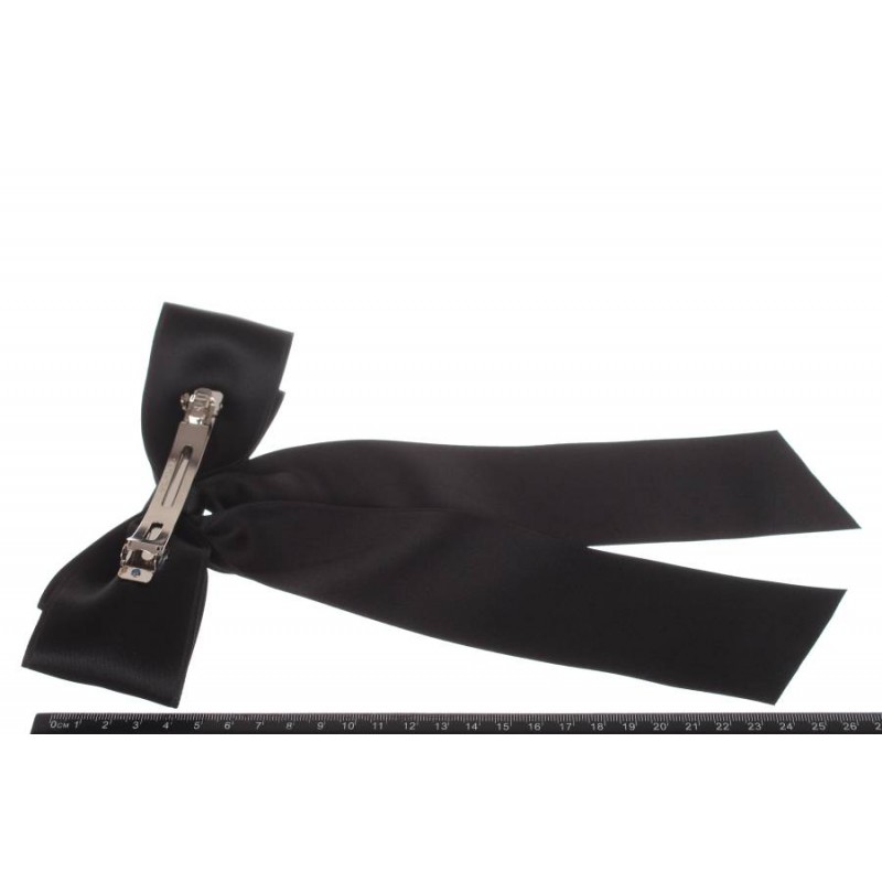 Заколка автоматическая бант черная 1-211108