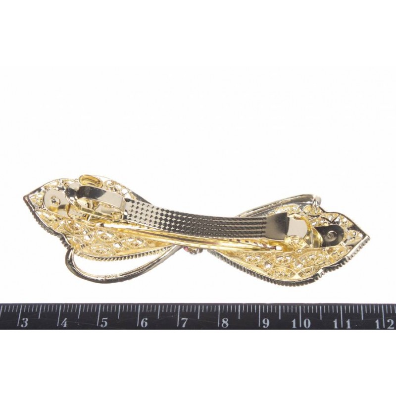 Заколка автоматическая металлическая 9 см 1-197549