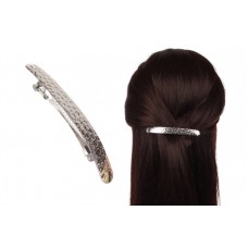 Заколка для волос автоматическая (серебро) 1-210781