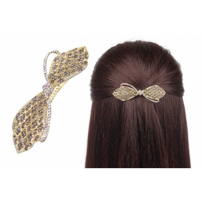 Заколка автоматическая металлическая 9 см 1-197549